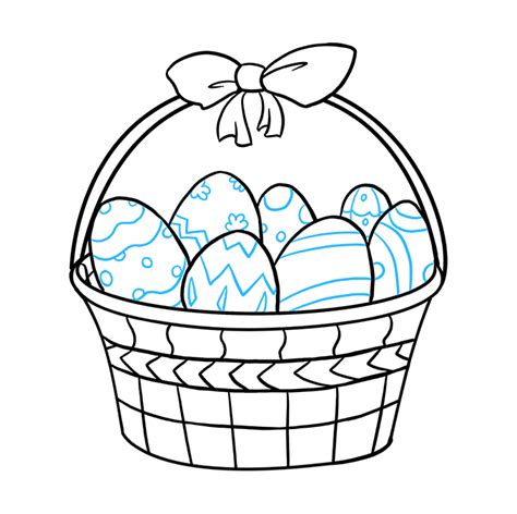 How to Draw an Easter Basket - Really Easy Drawing Tutorial