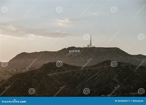 Beautiful View of a Hollywood Sign at the Sunset Time Editorial Photo ...