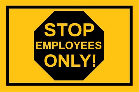 Stop Employees Only Sign Printable - Printable Templates