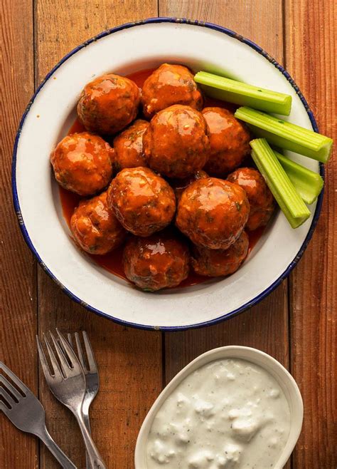 Buffalo Meatballs Recipe - Buffalo Chicken Style Meatballs | Hank Shaw