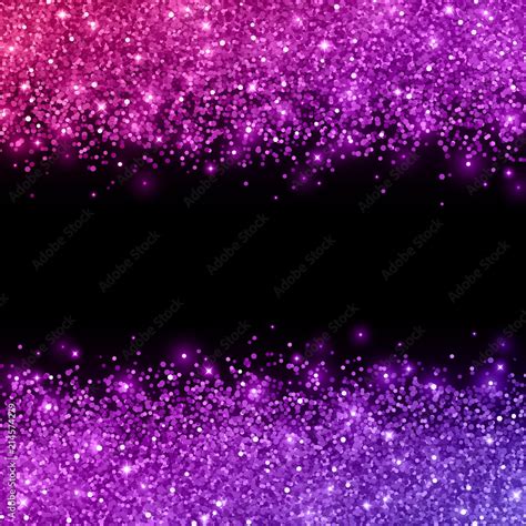 Glitter with pink purple color effect on black background. Vector Stock Vector | Adobe Stock