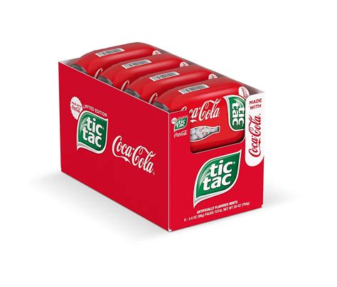 Buy Tic Tac Coca Cola Fresh Breath Mints, Bulk Hard Candy Mints, 3.4 oz, 8 Count Bottle Packs ...