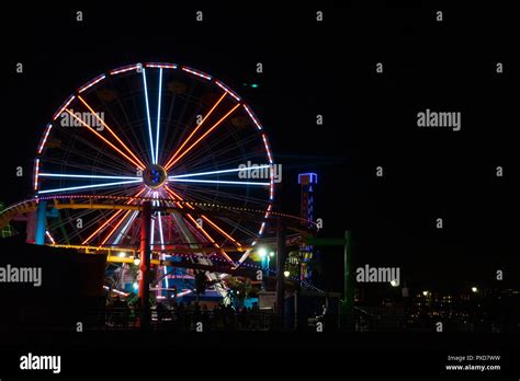 Ferris Wheel in Santa Monica Pier Stock Photo - Alamy