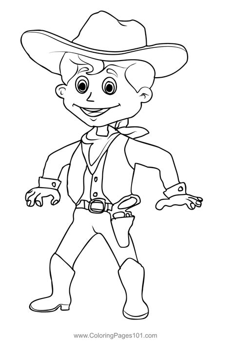 Cowboy Coloring Page for Kids - Free Cowboys Printable Coloring Pages Online for Kids ...