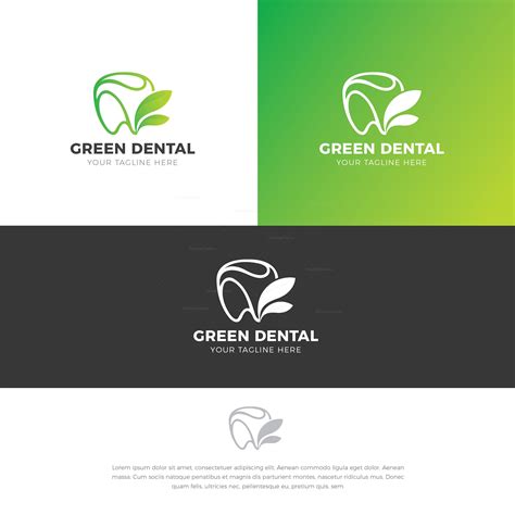 Green Dental Stylish Logo Design Template - Graphic Templates