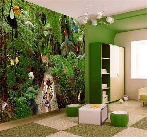 20+ Beautiful Jungle Mural Wallpaper Design Ideas For Kids Room Amazon ...