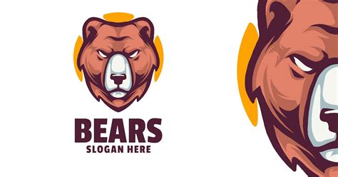 Bear Mascot Logo Designs by Aary_Studio on Envato Elements