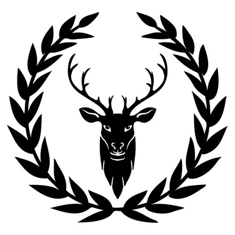 Stag Head Laurel Wreath Free Stock Photo - Public Domain Pictures