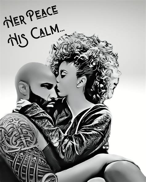 Her Peace His Calm Black Love Art African American Wall - Etsy