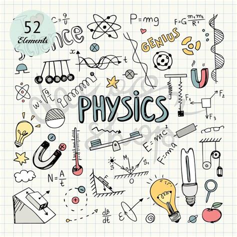 Hand Drawn School Clip Art/physics Elements and Symbols/back - Etsy | Science doodles, School ...