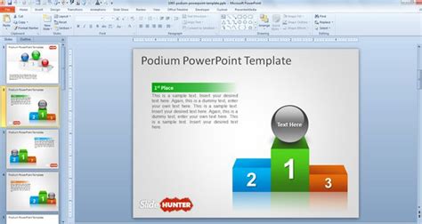 Free Podium PowerPoint Template - Free PowerPoint Templates - SlideHunter.com