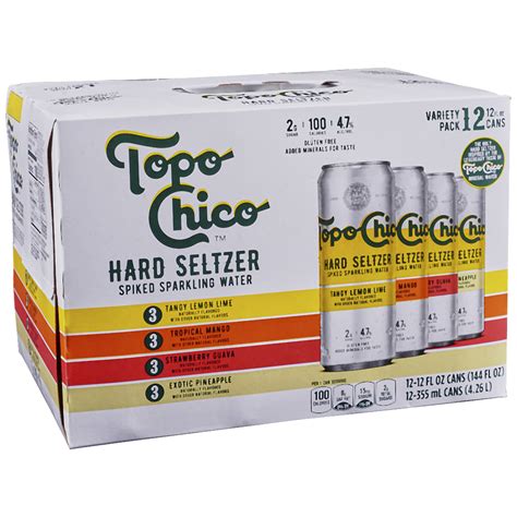 Topo-Chico Hard Seltzer All Flavors - 12 Pack/ 12oz Cans Delivery in ...