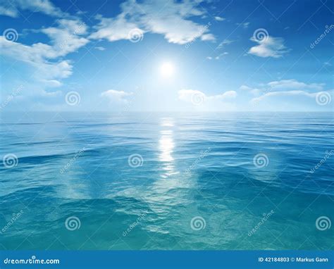 Blue sky ocean stock illustration. Illustration of cloud - 42184803