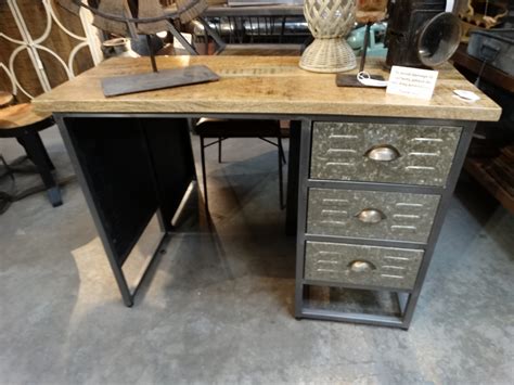 Industrial Office Desk for Sale, Three Drawer Office Desk