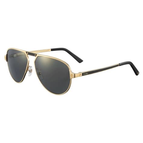 Cartier - Aviator - Metal Gold Champagne Polarized Grey Flash Gold ...