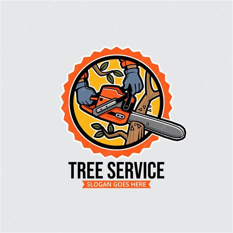 Premium Vector | Flat design tree service logo