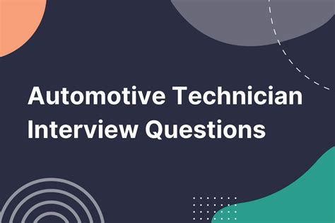 Automotive Technician Interview Questions - VIVAHR