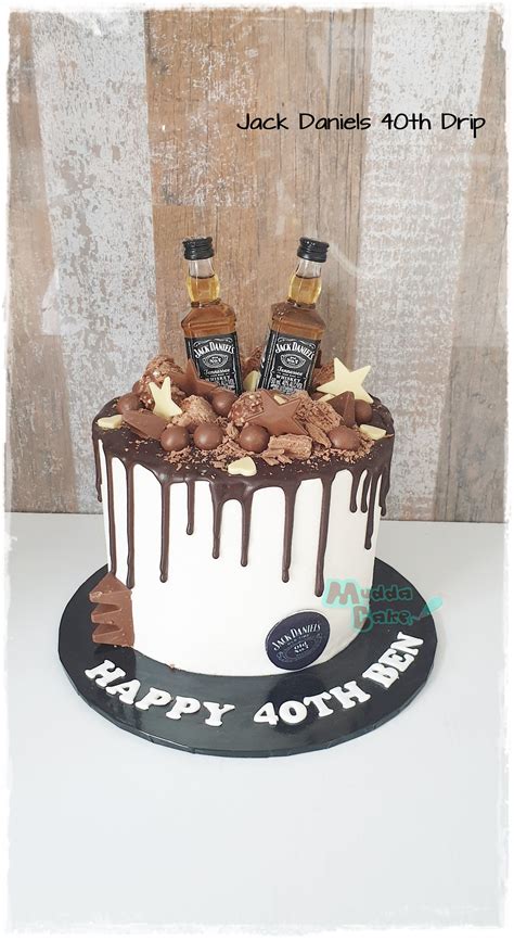 Jack Daniels Drip Cake | Birthday cakes for men, Beer cake, Birthday ...