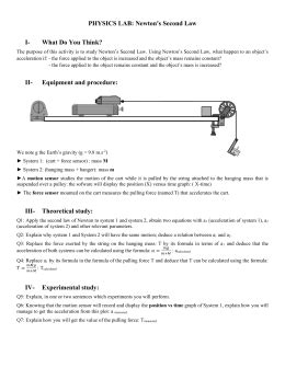 Experiment 4 : Newton's Second Law