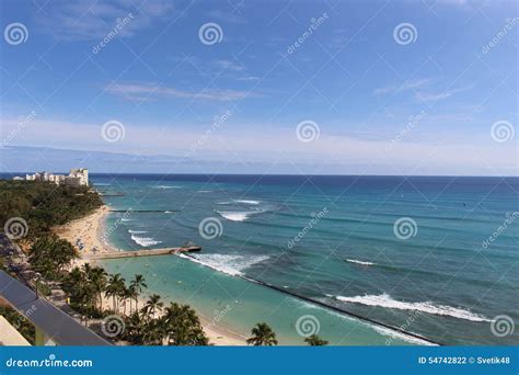 Waikiki beach stock photo. Image of ocean, surf, calm - 54742822