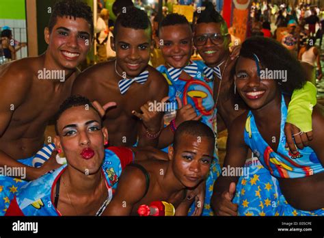 People at Carnival parade in Pelourinho District, Salvador (UNESCO ...