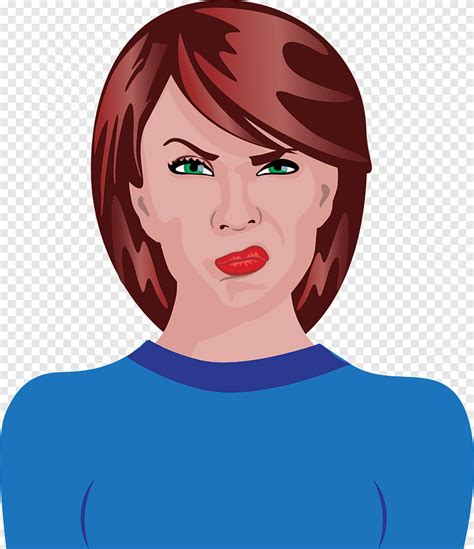 Woman, face, angry, mad, irate, sneer, person, head, karen, mouth, png ...