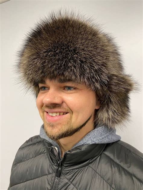 Men's Fur Hat for Winter Trapper Hat With Ear Flaps - Etsy