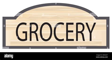 Grocery store wooden sign Stock Vector Image & Art - Alamy