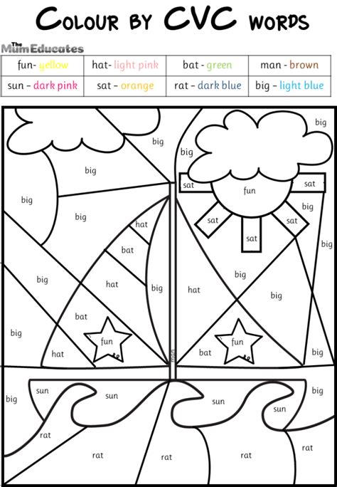 Free Summer Colour by Code Worksheets - The Mum Educates