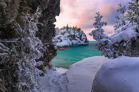 HD wallpaper: canada, huron, lake, mountain, ontario, rock, snow ...