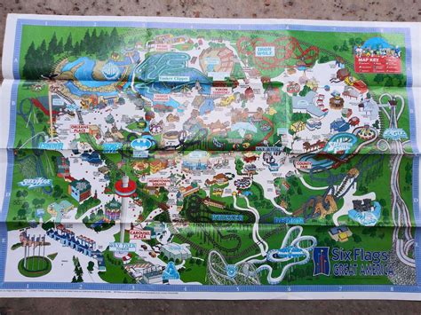 Old six flags great America map : r/ThemeParkMaps