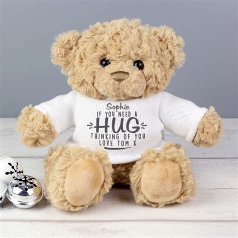 Personalised If You Need A Hug Teddy Bear