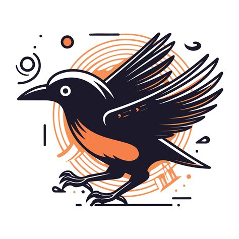 Crow. Vector illustration. Isolated on a white background. 33527691 ...