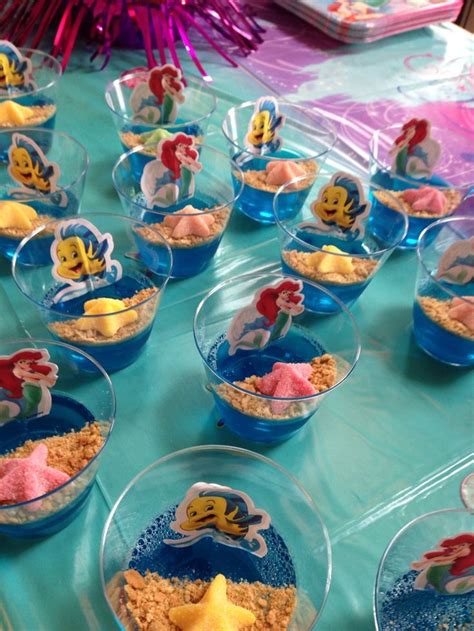 Little Mermaid Ocean Jello Cups | Mermaid birthday, Mermaid birthday cakes, Mermaid parties