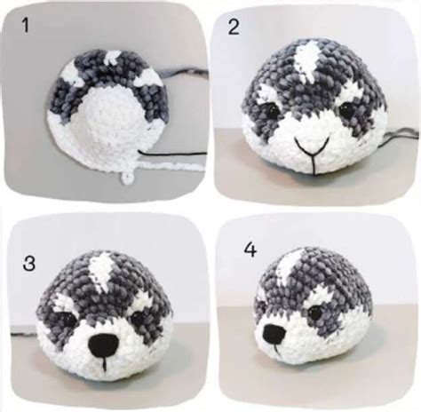 Husky Pillow Crochet Pattern - Eryhana Crochet Family ในปี 2024