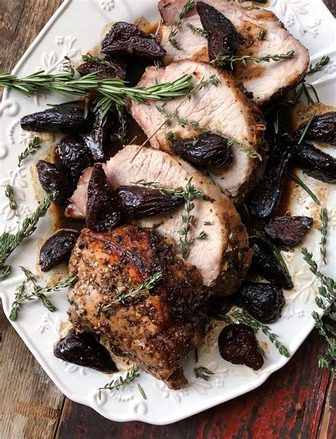 Herb Crusted Pork Loin Roast with Fig Sauce | The Lemon Apron | Recipe ...