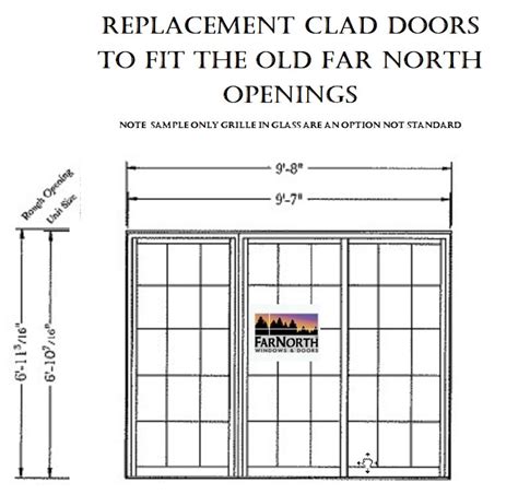 DISCONTINUED 2-PANEL AND 3-PANEL SLIDING DOOR FITS SIZES FOR THUED SCHERER FAR NORTH CLAD ...