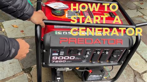 How to start a generator- Predator 9000 - YouTube