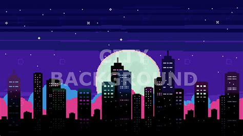 2D Pixel Art City Backgrounds Pack