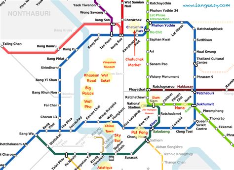 The Skytrain (BTS) & Metro (MRT) of Bangkok – Map and Tourist ...