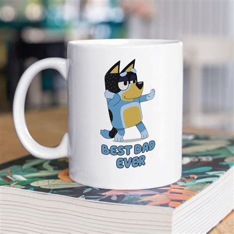 Bluey Mejor papá nunca taza taza azulada taza para la | Etsy