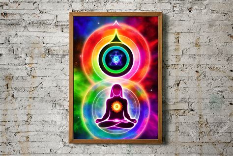 Rainbow Energy Flow Wall Art Printable Digital Download 7 Chakras Digital Poster Alter Table ...