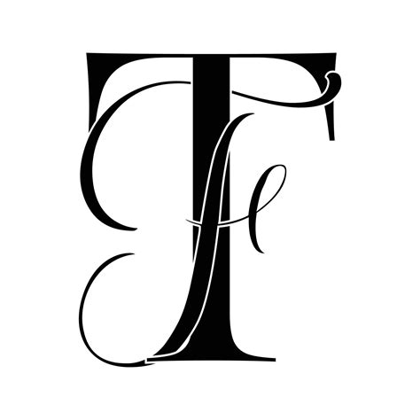 tf ,ft, monogram logo. Calligraphic signature icon. Wedding Logo ...