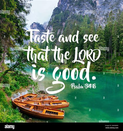 Psalm 34:8 Taste and see that the Lord is good Stock Photo - Alamy