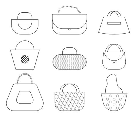 Free Vector | Set of woman luxury handbags clutches stylish bags and purses illustration