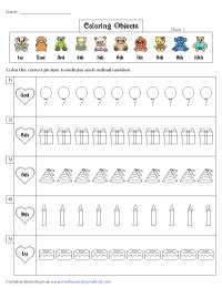 Ordinal Numbers Worksheet 1 10