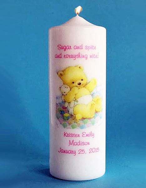 Personalized New Baby Girl Candle, white or ivory – CelebrationCandles