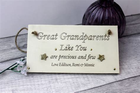 Great Grandparents Kitchen Gifts Sign Christmas Gift for | Etsy