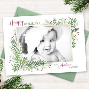 Photo Christmas Cards Printable Christmas Card With Photo Holiday Card ...