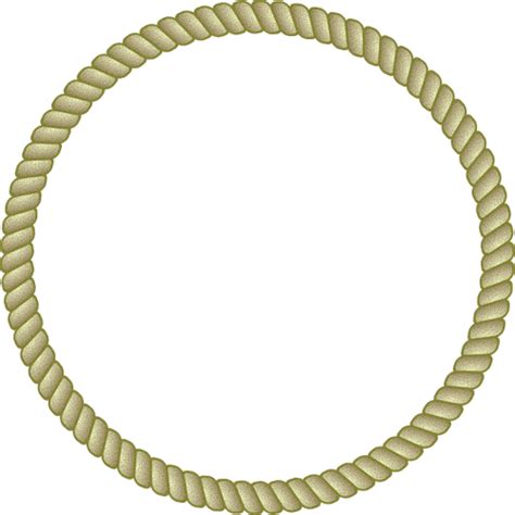 Round rope frame vector image | Public domain vectors